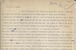 [Carta] 1951 abril, Abrantes, Portugal [a] Gabriela Mistral