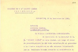 [Carta] 1945 nov. 18, Concepción, [Chile] [a] Gabriela Mistral, Petrópolis, Brasil