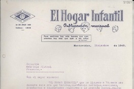 [Carta] 1942 ago. 31, Montevideo, [Uruguay] [a] Gabriela Mistral