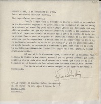 [Carta] 1950 nov. 2, Buenos Aires, [Argentina] [a] Gabriela Mistral