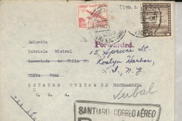 [Carta] 1956 dic. 22, Santiago, Chile [a] Gabriela Mistral, Nueva York, [EE.UU.]