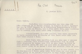 [Carta] 1952 janv. 23, Francia [a] Gabriela Mistral