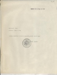 [Carta] 1952 mayo 19, Nápoles, [Italia] [al] Embajador de Chile, Nápoles, [Italia]