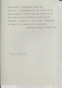 [Carta] 1956 June 6 [a] un amigo