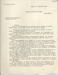 [Carta] 1946 févr. 5, Roma, [Italia] [a] Gabriela Mistral, Roma