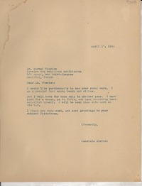 [Carta] 1946 Apr. 17, [New York], [EE.UU.] [a] Marcel Therien, Montréal, Cánada