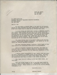 [Carta] 1946 May 14, New York City, [EE.UU.] [a] Henry Allen Moe, New York City, [EE.UU.]