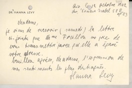 [Carta] 1942 oct 12, Río de Janeiro, [Brasil] [a] Gabriela Mistral