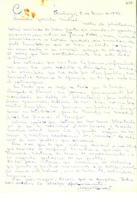 [Carta] 1946 ene. 2, Santiago, [Chile] [a] Gabriela Mistral