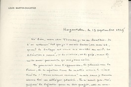 [Carta] 1945 sept 13, Kergantelec, [Francia] [a] Thomas