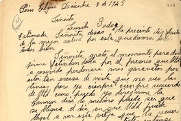 [Carta] 1945 dic. 3, Pisco Elqui, [Chile] [a] Lucila Godoy