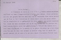[Carta] 1946 janv. 12, Paris, [Francia] [a] [Gabriela Mistral]