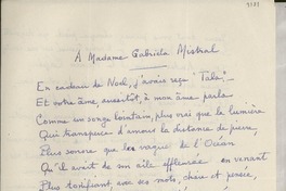 [Carta] 1946 janv. 22, Paris, [Francia] [a] Gabriela Mistral