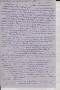 [Carta] 1947 janv. 17, Paris, [Francia] [a] Gabriela Mistral