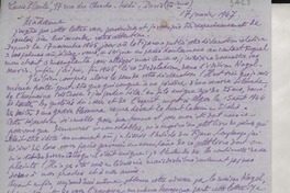 [Carta] 1947 janv. 17, Paris, [Francia] [a] Gabriela Mistral