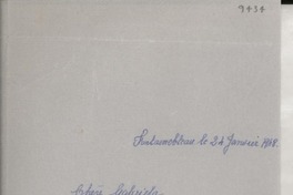 [Carta] 1948 janv. 24, Fontainebleau, [Francia] [a] Gabriela Mistral