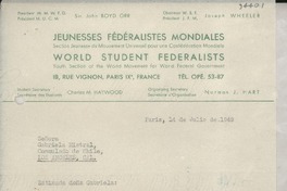 [Carta] 1949 juil. 14, Paris, [Francia] [a] Gabriela Mistral, Los Ángeles, California
