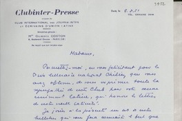[Carta] 1951 août 6, Paris, [Francia] [a] [Gabriela Mistral]
