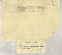 [Telegrama] 1952 févr. 22, Paris, [Francia] [a] Gabriela Mistral, Nápoles