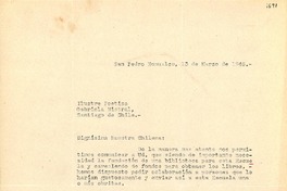 [Carta] 1946 mar. 13, San Pedro Nonualco, [El Salvador] [a] Gabriela Mistral, Santiago, Chile