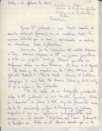 [Carta] 1953 févr. 9, Chelles, [Francia] [a] Gabriela Mistral