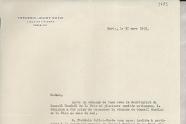 [Carta] 1953 mars 31, Paris, [Francia] [a] Gabriela Mistral