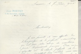 [Carta] 1955 févr. 7, Saumur, [Francia] [a] Gabriela Mistral