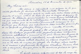 [Carta] 1952 nov. 14, Bruselas, [Belgica] [a] Gabriela Mistral