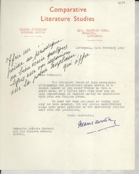 [Carta] 1946 Feb. 21, Liverpool, [England] [a] Gariele [i.e. Gabriela] Mistral, London, [England]