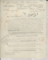 [Carta] 1946 Feb. 26, London, [England] [a] Gabriela Mistral, Claridges Hotel, [London], [England]