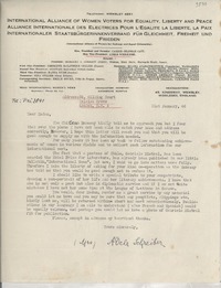 [Carta] 1946 Jan. 31, London [a] Señora Subercaseaux
