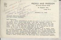 [Carta] 1946 Feb. 26, London, [England] [a] Gabriela Mistral