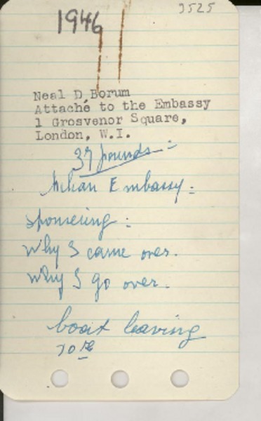 [Carta] 1946, London [a] Gabriela Mistral