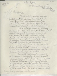 [Carta] 1945 nov. 16, Stockholm, Suède [a] Gabriela Mistral