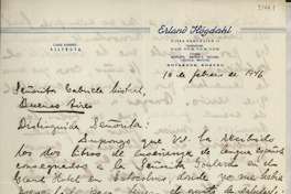 [Carta] 1946 feb. 10, Göteborg, Sweden [a] Gabriela Mistral, Buenos Aires, [Argentina]