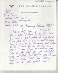 [Carta] 1949, Idaho, U.S.A. [a] Gabriela Mistral