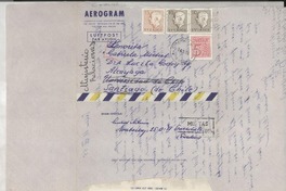 [Carta] 1955 Mar. 11, Stockholm, Sweden [a] Gabriela Mistral, Santiago, Chile