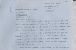 [Carta] 1947 Dec. 30, Åbo, Finland [a] Gabriela Mistral, Santa Barbara, California, [EE.UU.]