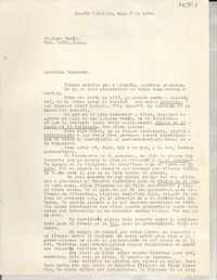 [Carta] 1949 mayo 7, Jalapa, Veracruz, [México] [a] Juan Marín, New Delhi, India