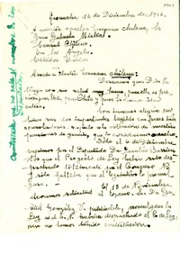[Carta] 1946 dic. 12, Limache [a] Gabriela Mistral, Los Ángeles