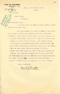 [Carta] 1947 ene. 20, Sauzal, Chile [a] Lucila Godoy, California, [EE.UU.]