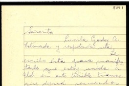 [Carta] 1947 abr. 7, La Serena [a] Lucila Godoy A.