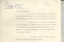 [Carta] [a] Enrique Gajardo Embajador de Chile, Montevideo, Uruguay