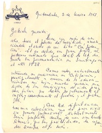 [Carta] 1948 mar. 3, Quitandinha, [Brasil] [a] Gabriela [Mistral]