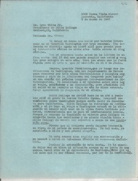[Carta] 1947 mar. 3, Monrovia, California, [Estados Unidos] [a] Lynn White JR., Oakland, California