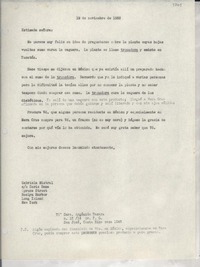 [Carta] 1953 nov. 19, Roslyn Harbor, Long Island, New York [a] Argénida Tasara, San José, Costa Rica