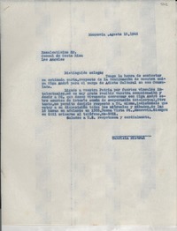 [Carta] 1946 ago. 15, Monrovia, [Estados Unidos] [a] Cónsul de Costa Rica, Los Ángeles