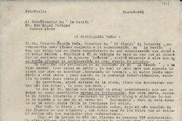 [Carta] 1945 ene. 4, Petrópolis, [Brasil] [a] Ángel Bohigas, Buenos Aires, [Argentina]