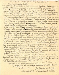 [Carta] 1948 oct. 14, Santiago, Chile [a] Gabriela Mistral