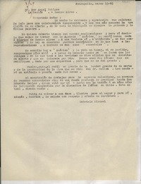 [Carta] 1945 mar. 15, Petrópolis, [Brasil] [a] Ángel Bohigas, Buenos Aires